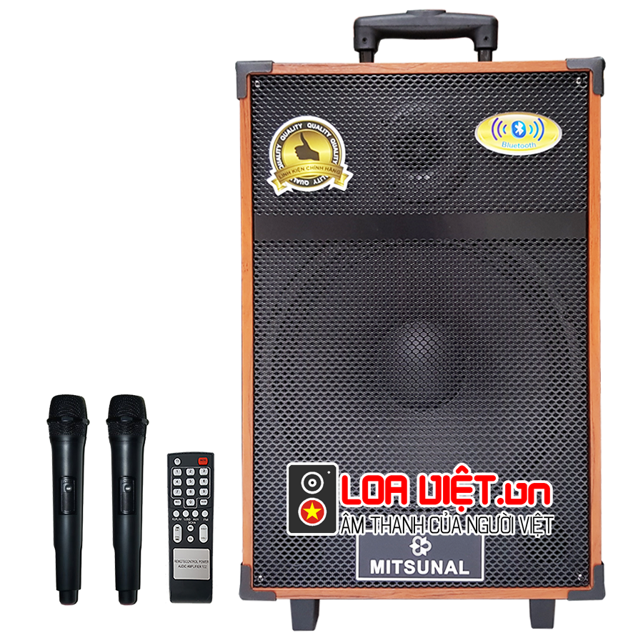Loa kéo di động Mitsunal T1209 - Bass 30 -Vỏ gỗ
